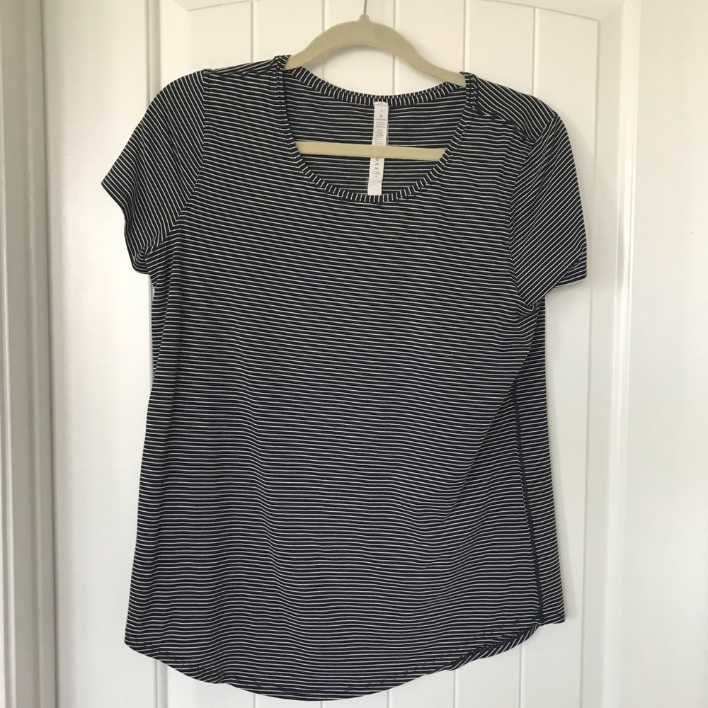 Lululemon Love Crew III in Black/White Stripe 8